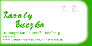 karoly buczko business card